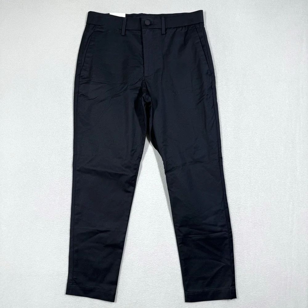 Banana Republic Pants Men 28x28 Slim Core Temp Chino Black Stretch Quick Dry NWT